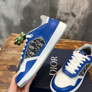 Giày Dior B27 Low Blue Grey White Beige Dior Oblique Jacquard