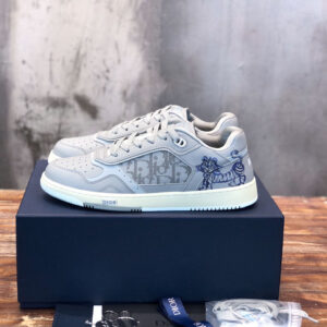 Giày Dior B27 Low Kenny Scharf Blue Tiger Print