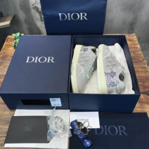 Giày Dior B27 Low Kenny Scharf Blue Tiger Print