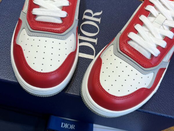 Giày Dior B27 Low Red White Dior Oblique Galaxy Leather with Rabbit Motif