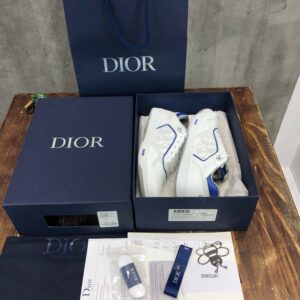 Giày Dior B27 Low White Blue họa tiết Dior Oblique Galaxy