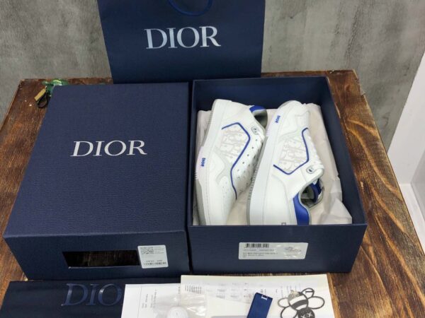 Giày Dior B27 Low White Blue họa tiết Dior Oblique Galaxy