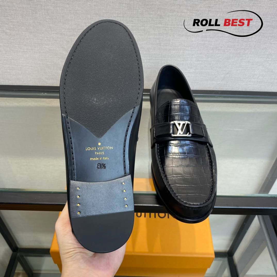 Giày lười Louis Vuitton Major Loafer Đế Cao Vân Sọc