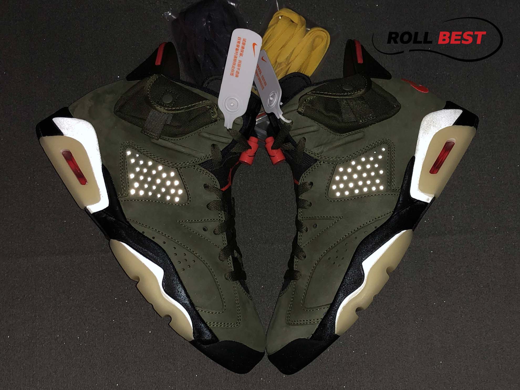 Giày Nike Air Jordan 6 Retro Travis Scott OG Xanh Olive