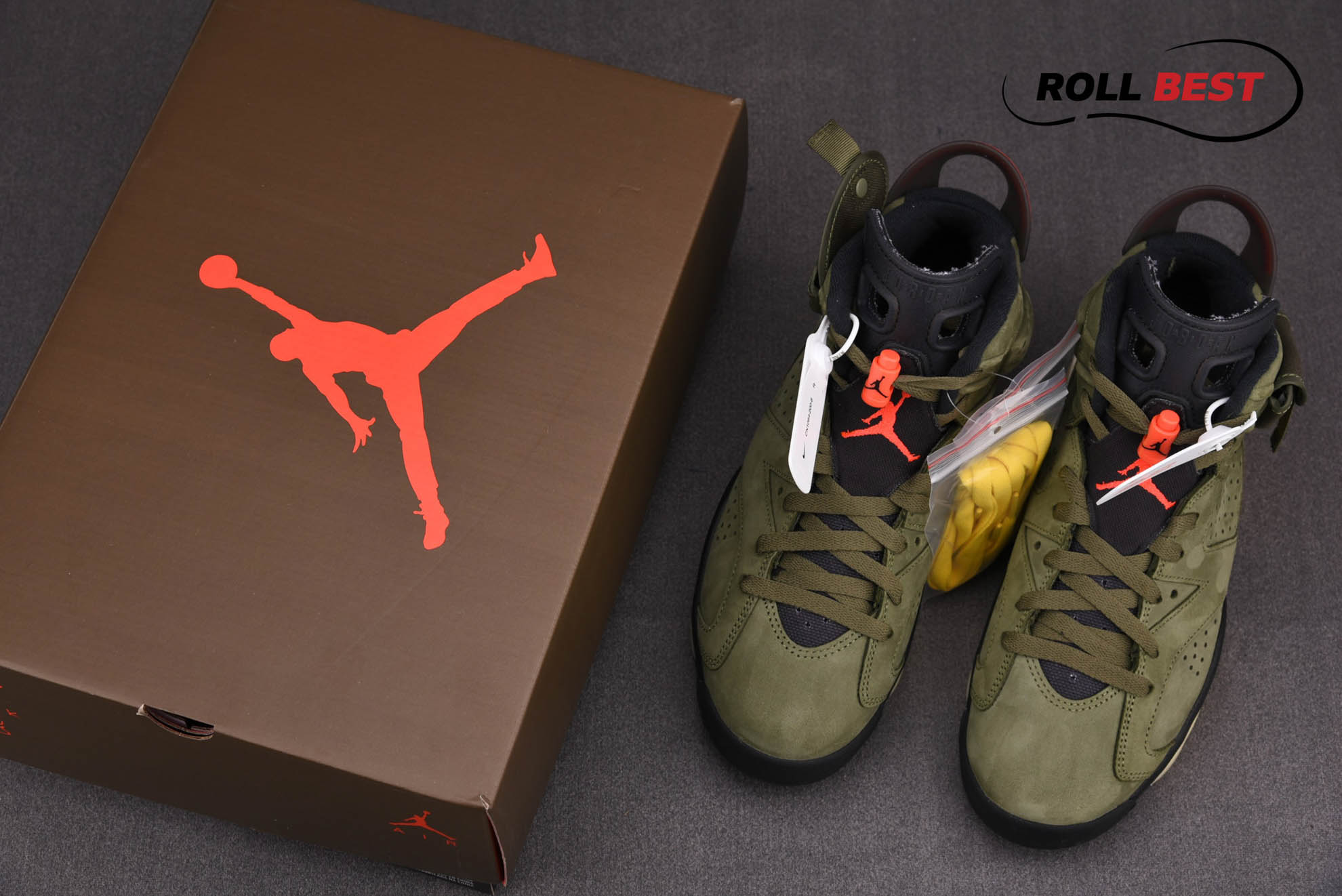 Giày Nike Air Jordan 6 Retro Travis Scott OG Xanh Olive