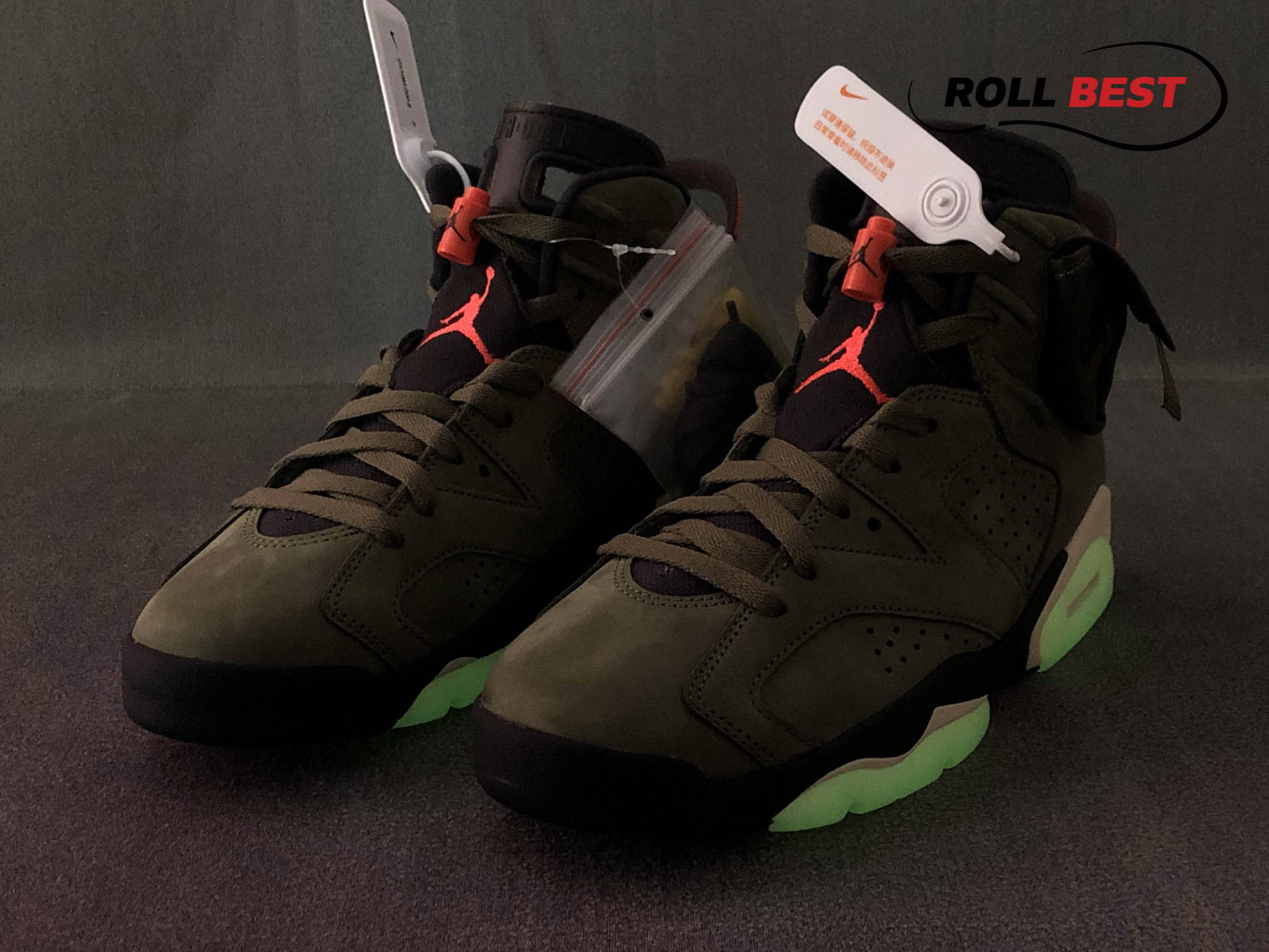 Giày Nike Air Jordan 6 Retro Travis Scott OG Xanh Olive