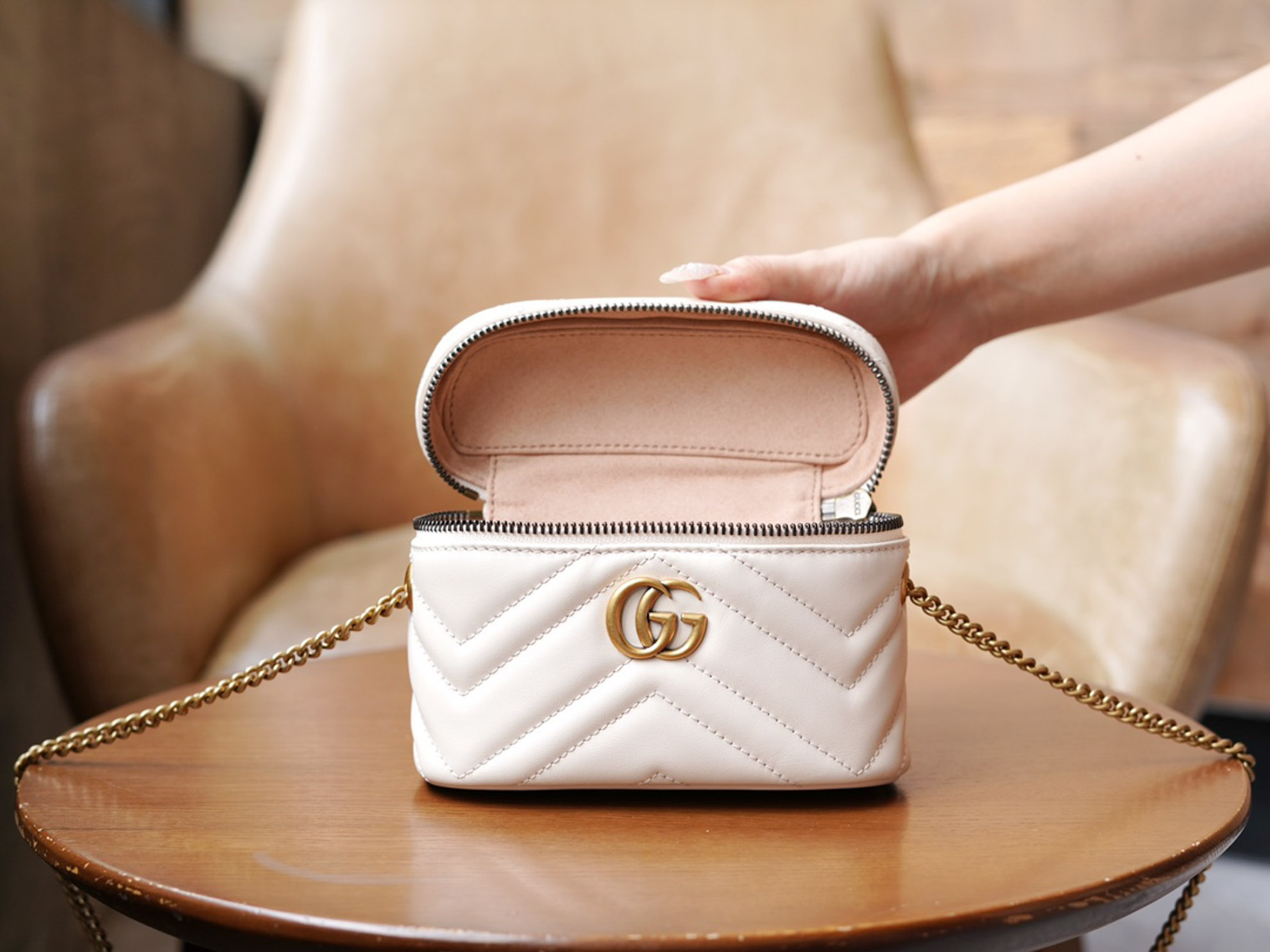 Gucci GG Marmont Mini Backpack White