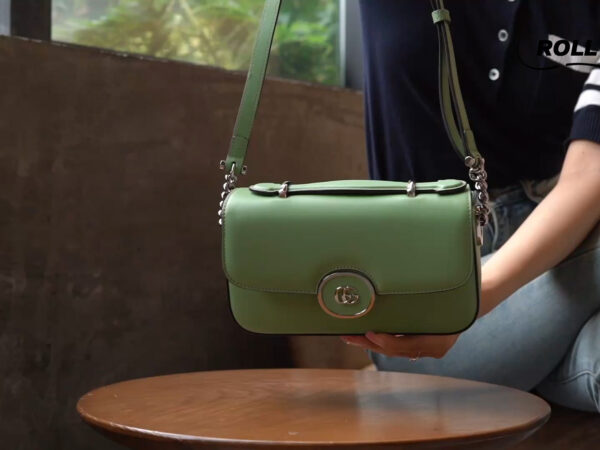 Gucci Petite GG Mini Green Shoulder Bag