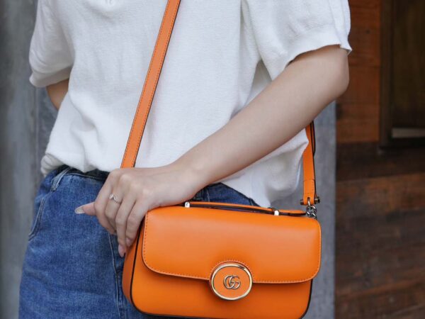 Gucci Petite GG Mini Orange Shoulder Bag