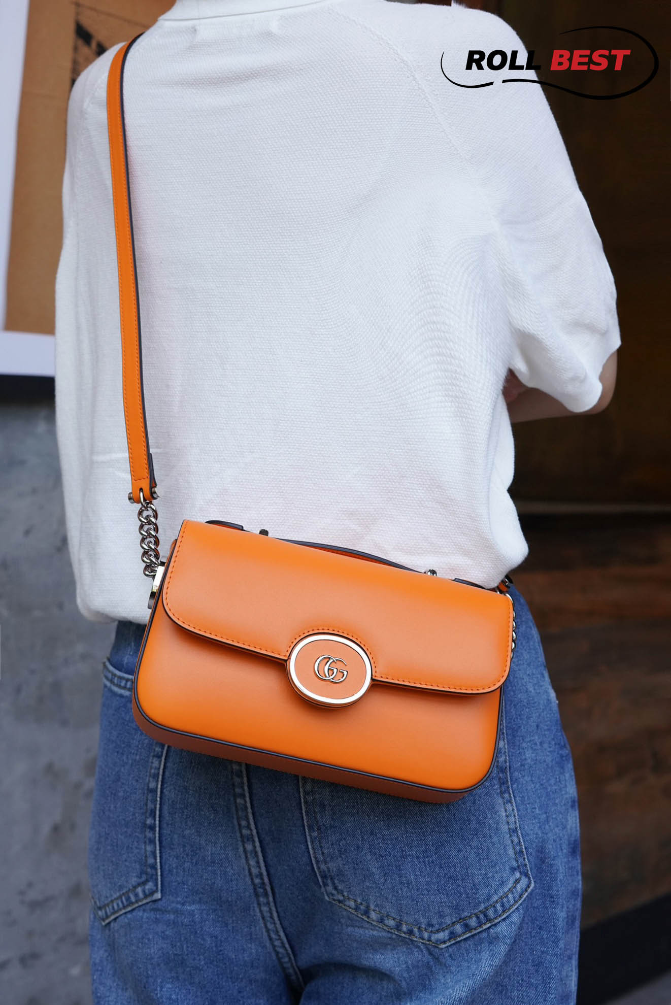 Gucci Petite GG Mini Orange Shoulder Bag