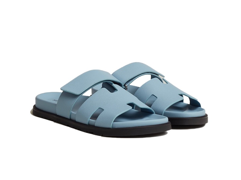 Dép Hermes Chypre Sandal Blue Suede