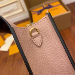 Louis Vuitton Damier Ebene Croisette Chain Wallet Pink