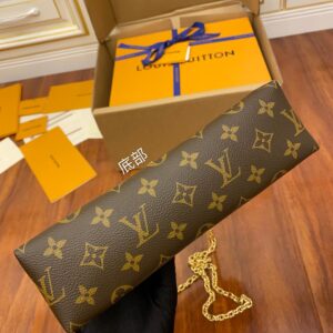 LOUIS VUITTON Monogram Sun-Plat Seed Chain Shoulder Bag Cross Body