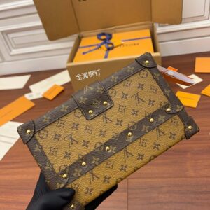 Louis Vuitton Petite Malle Shoulder Clutch Bag