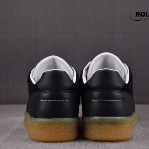 Maison Margiela MM6 Court Sneakers in Black Leather