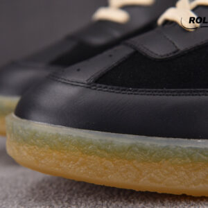 Maison Margiela MM6 Court Sneakers in Black Leather