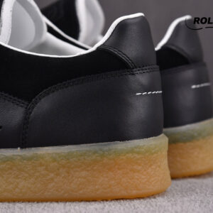 Maison Margiela MM6 Court Sneakers in Black Leather