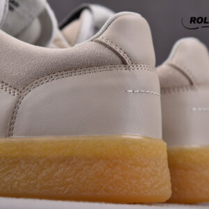 Maison Martin Margiela 6 Court Sneaker in Beige Leather