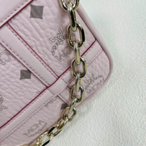 MCM Aren Shoulder Bag in Visetos Pink