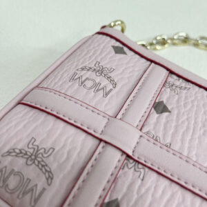 MCM Aren Shoulder Bag in Visetos Pink