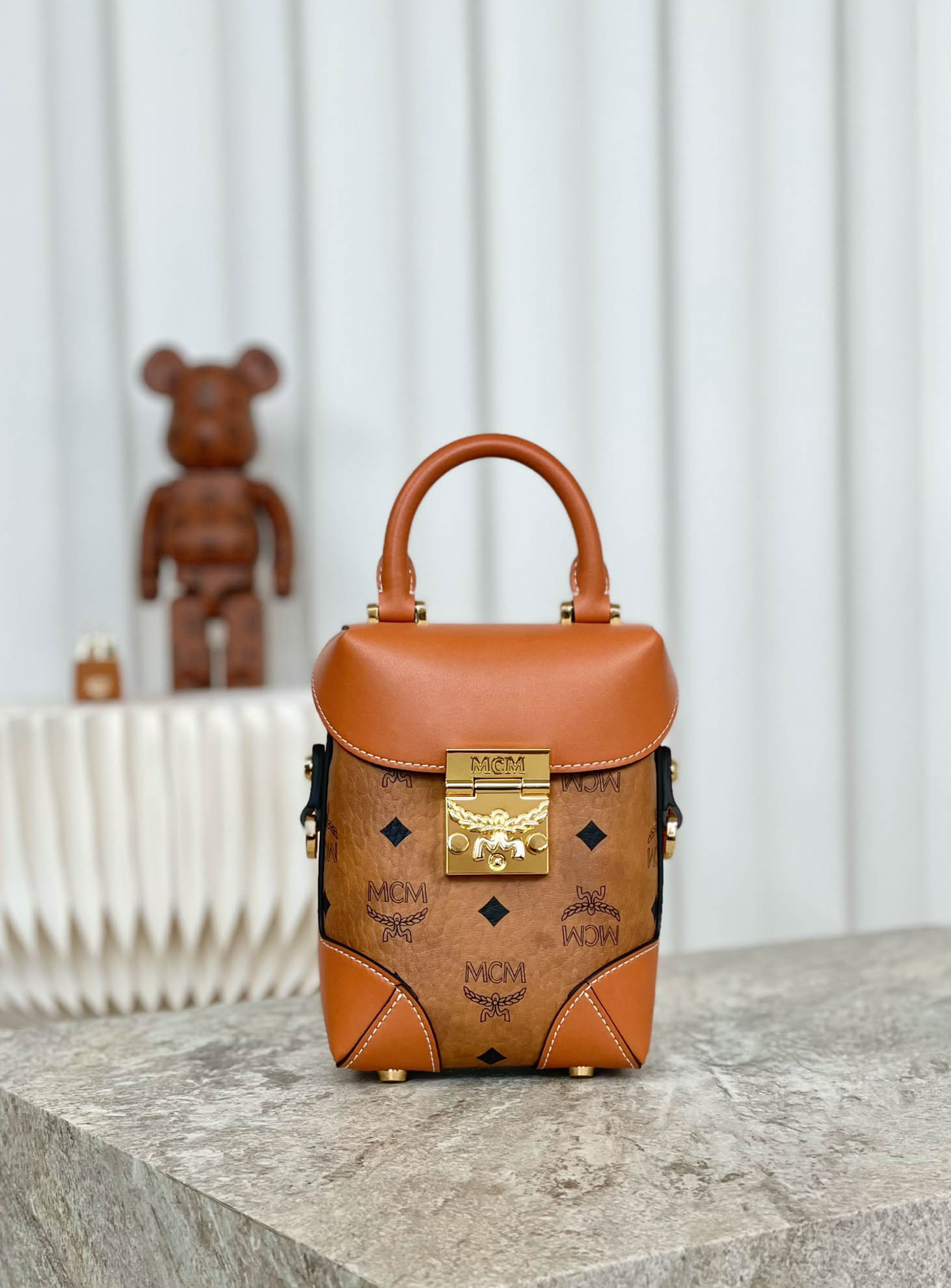 MCM Cognac 'Soft Berlin' Shoulder Bag