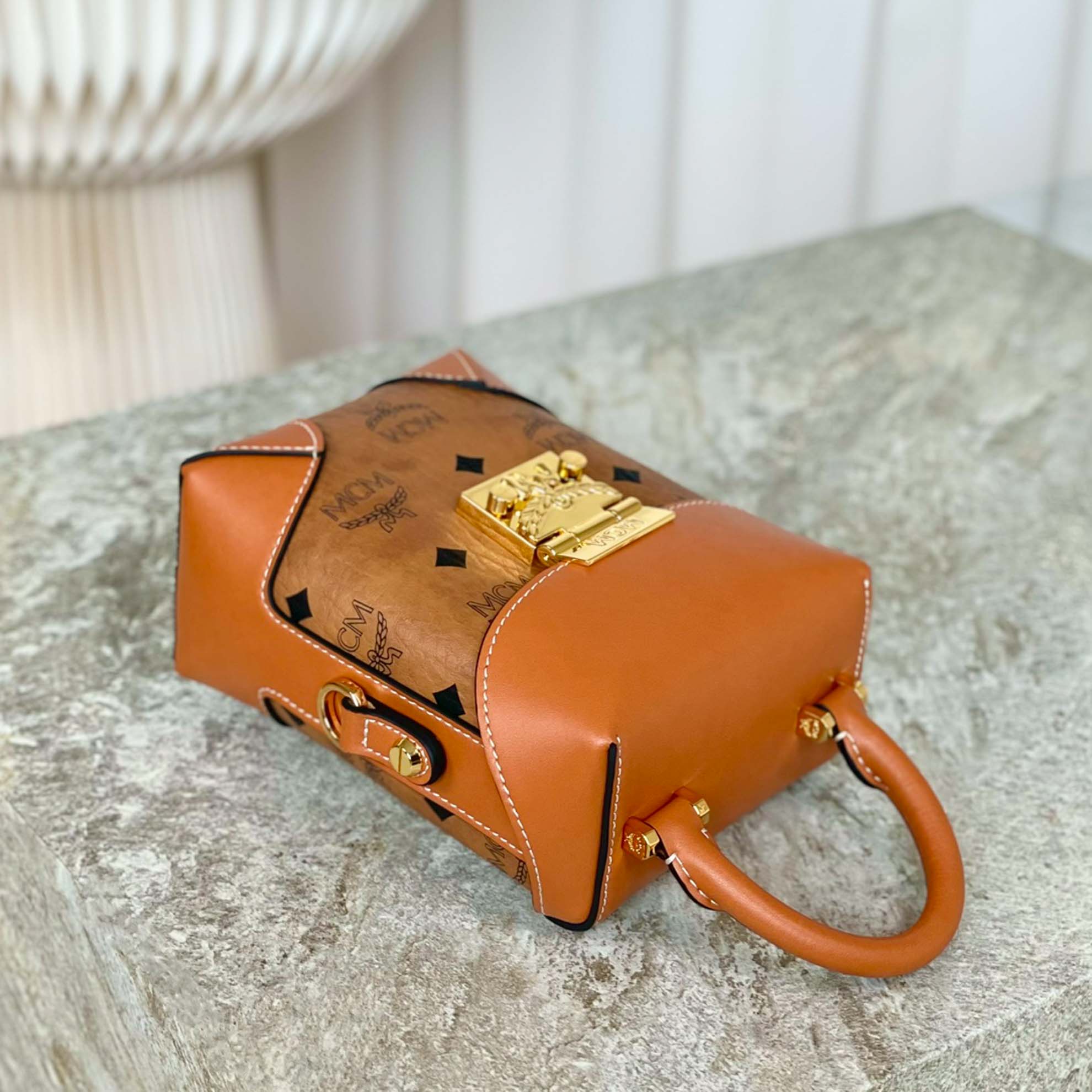 MCM Cognac 'Soft Berlin' Shoulder Bag