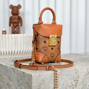 MCM Cognac 'Soft Berlin' Shoulder Bag