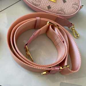 MCM Essential Belt Bag In Original Visetos Pink