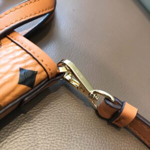 MCM Essential Visetos Original Crossbody Mini Cognac