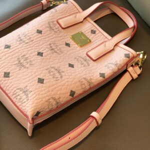 MCM Essential Visetos Original Crossbody Mini Pink