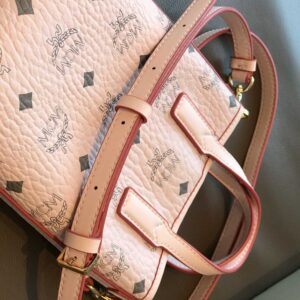 MCM Essential Visetos Original Crossbody Mini Pink