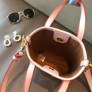 MCM Essential Visetos Original Crossbody Mini Pink