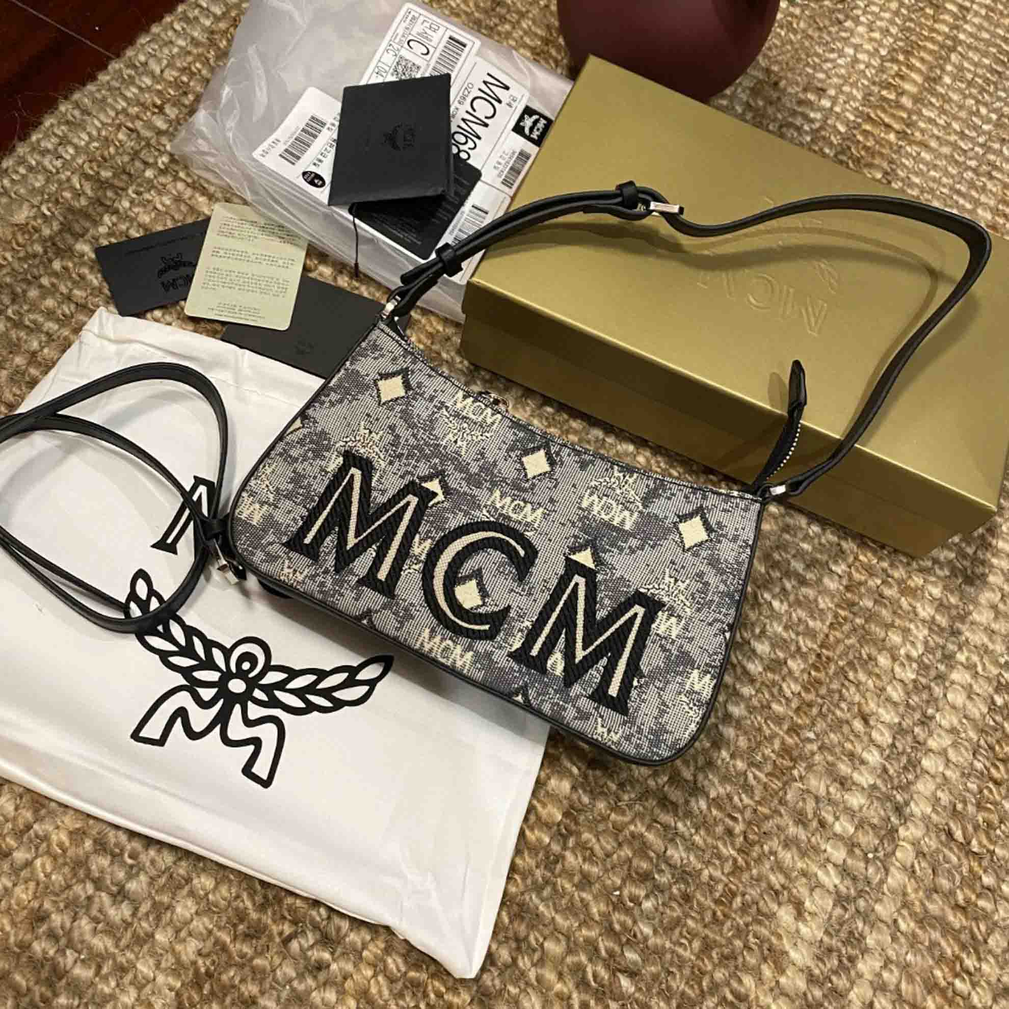 MCM Ladies Mini Shoulder Bag in Vintage Jacquard Monogram