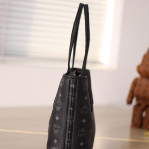 MCM Mini Reversible Liz Shopper in Visetos Black