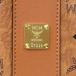 MCM Mini Reversible Liz Shopper in Visetos Cognac