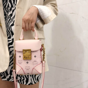 MCM Pink 'Soft Berlin' Shoulder Bag