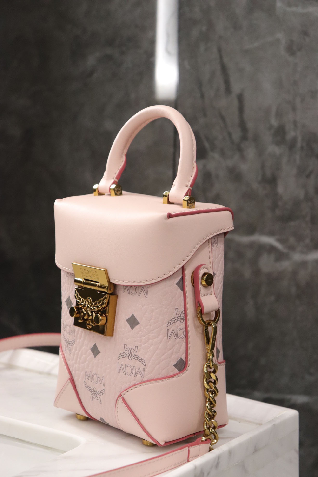 MCM Pink 'Soft Berlin' Shoulder Bag