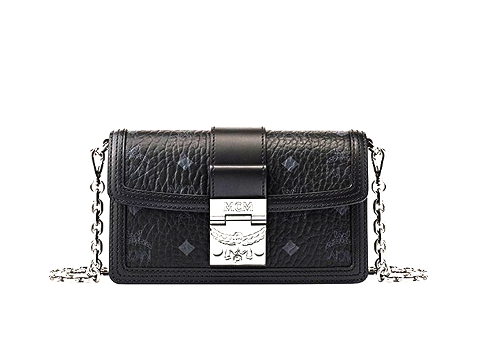 MCM Tracy Crossbody In Visetos Mini Black