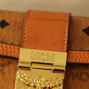 MCM Tracy Crossbody In Visetos Mini Cognac