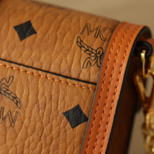 MCM Tracy Crossbody In Visetos Mini Cognac