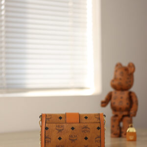 MCM Tracy Crossbody In Visetos Mini Cognac