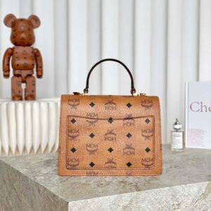 MCM Tracy Satchel in Visetos Cognac