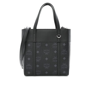 MCM Visetos Mini Aren Shopper Tote Black