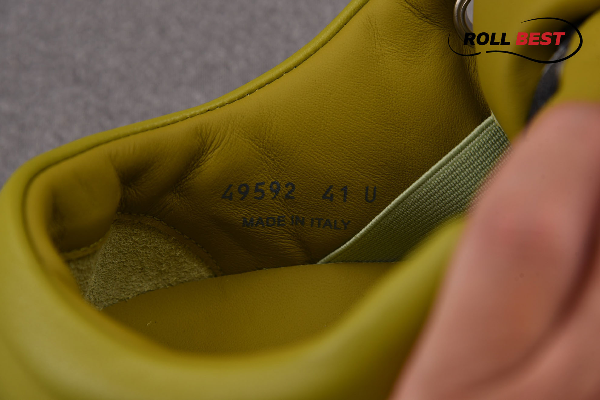 Rick Owens Jumbo Lace Padded Low in Yellow