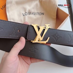 Thắt Lưng Hai Mặt LV Monogram Canvas Khóa Logo Kép Vàng