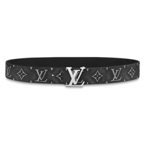 Thắt Lưng Hai Mặt LV Monogram Eclipse Xước Khóa Logo Bóng