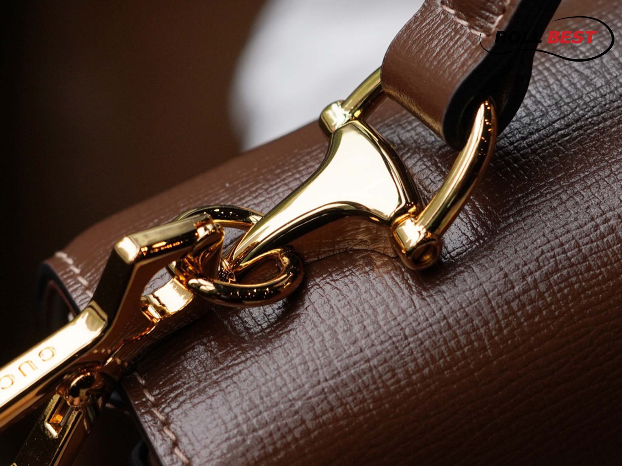 Túi Đeo Chéo Gucci Horsebit 1955 Top Handle Bag Màu Nâu