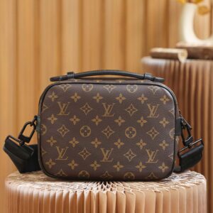 Túi Đeo Chéo Louis Vuitton LV S Lock Messenger Bag Monogram Macassar Coated Canvas