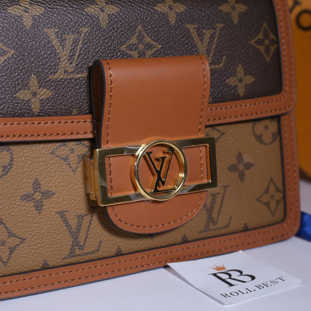 Túi Đeo Chéo Nữ Louis Vuitton LV Dauphine Chain Wallet Monogram Bag