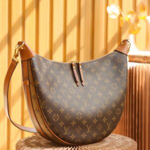 Túi Đeo Chéo Nữ Louis Vuitton LV Loop Hobo Monogram Canvas Brown